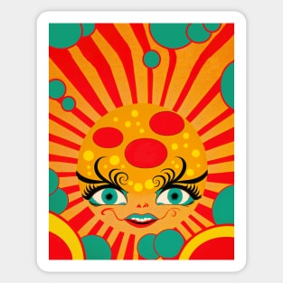 Crazy Sun Face Sticker